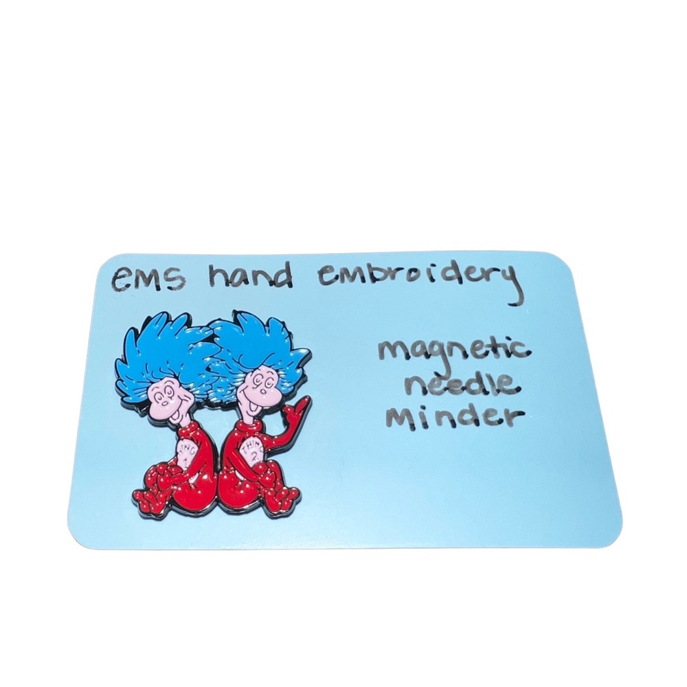 Thing 1 & Thing 2 Magnetic Needle Minder Handmade